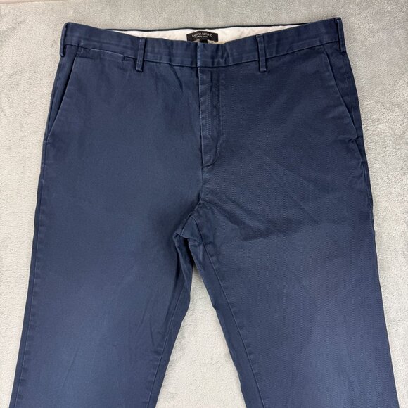 Banana Republic Tailoring Performance Aiden Chino Straight Leg Mens Navy Pants - Picture 2 of 9